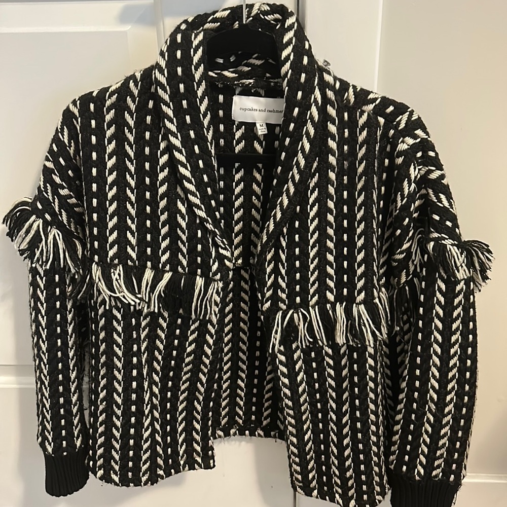 Cupcakes & Cashmere fringe jacket